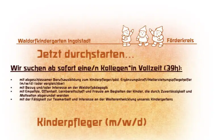 Vorlage Flyer A4 Kinderpfleger Anzeige 1124 2 768x493